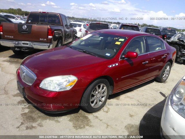 1G4HD57277U167689 - 2007 BUICK LUCERNE CXL RED photo 2