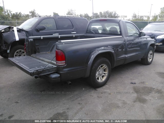 1D7FL16X23S101244 - 2003 DODGE DAKOTA SXT GRAY photo 4