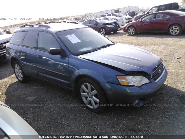 4S4BP61C577305958 - 2007 SUBARU LEGACY OUTBACK 2.5I BLUE photo 1