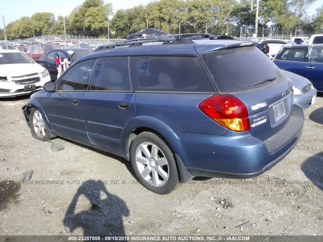 4S4BP61C577305958 - 2007 SUBARU LEGACY OUTBACK 2.5I BLUE photo 3