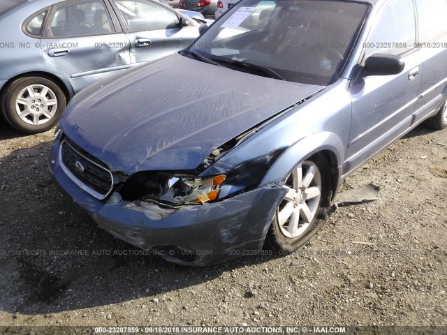 4S4BP61C577305958 - 2007 SUBARU LEGACY OUTBACK 2.5I BLUE photo 6