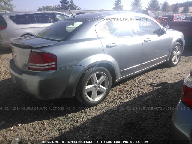 1B3LD76M58N694320 - 2008 DODGE AVENGER R/T GRAY photo 4