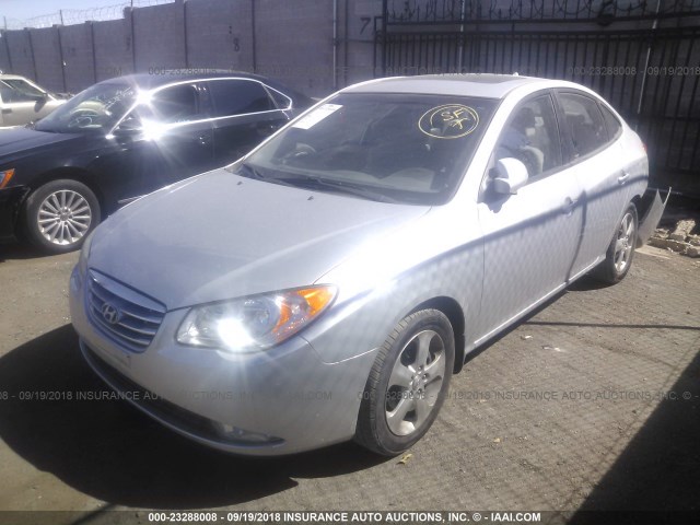 KMHDU4AD4AU976254 - 2010 HYUNDAI ELANTRA BLUE/GLS/SE SILVER photo 2
