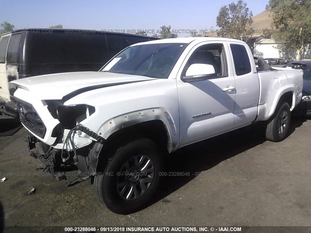 5TFRX5GN7GX059937 - 2016 TOYOTA TACOMA ACCESS CAB/SR/SR5 WHITE photo 2