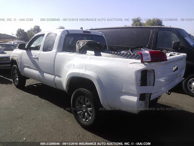 5TFRX5GN7GX059937 - 2016 TOYOTA TACOMA ACCESS CAB/SR/SR5 WHITE photo 3