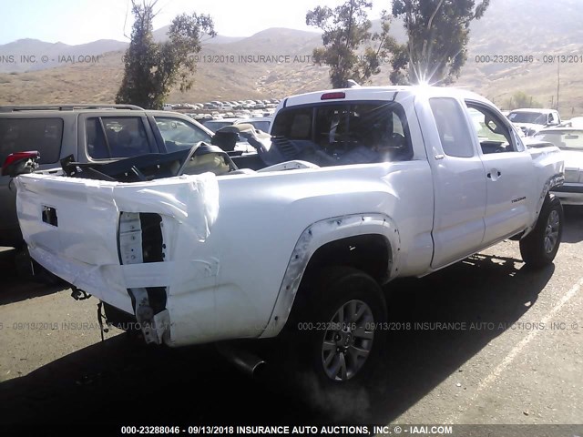 5TFRX5GN7GX059937 - 2016 TOYOTA TACOMA ACCESS CAB/SR/SR5 WHITE photo 4