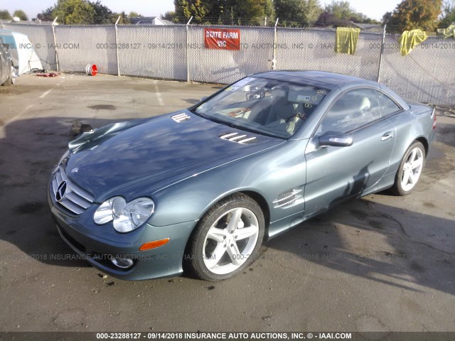 WDBSK71F37F132335 - 2007 MERCEDES-BENZ SL 550 BLUE photo 2