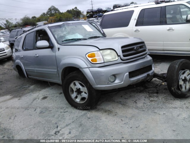 5TDBT48A52S081369 - 2002 TOYOTA SEQUOIA LIMITED SILVER photo 1