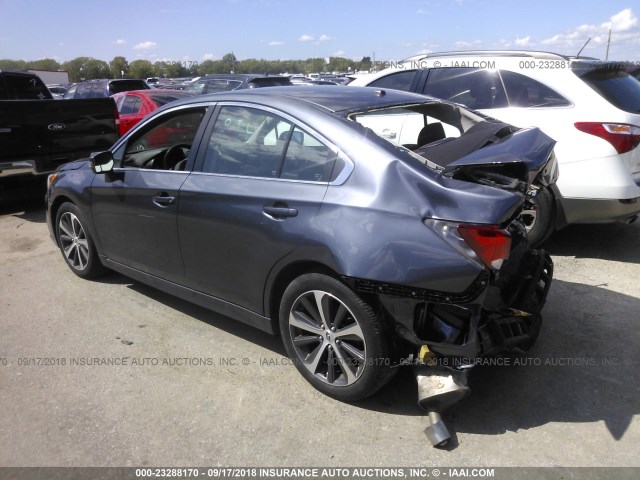 4S3BNAN61F3059160 - 2015 SUBARU LEGACY 2.5I LIMITED GRAY photo 3