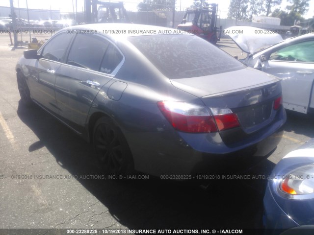 1HGCR2F58DA105677 - 2013 HONDA ACCORD SPORT GRAY photo 3