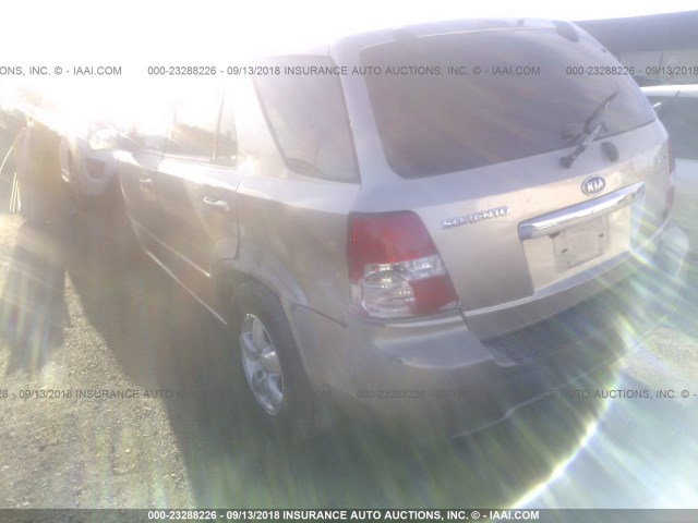 KNDJD735085765409 - 2008 KIA SORENTO EX/LX BEIGE photo 3