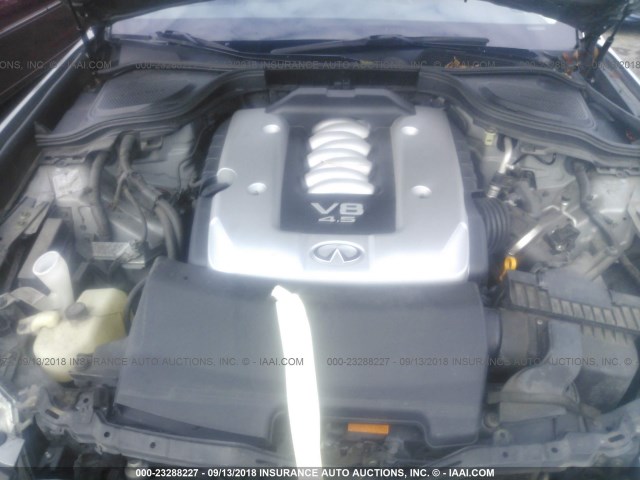 JNKBY01F28M551277 - 2008 INFINITI M45 GRAY photo 10