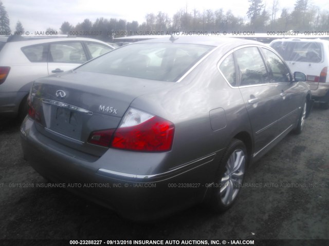 JNKBY01F28M551277 - 2008 INFINITI M45 GRAY photo 4