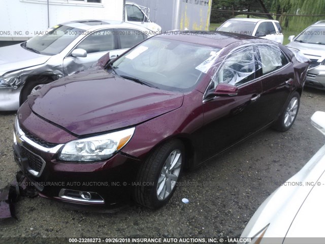 1G11E5SA0GF126075 - 2016 CHEVROLET MALIBU LIMITED LTZ MAROON photo 2