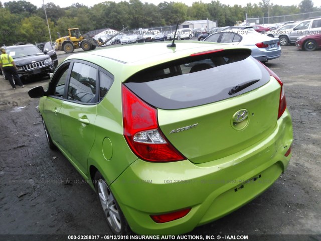 KMHCU5AE1DU119470 - 2013 HYUNDAI ACCENT GLS/SE GREEN photo 3