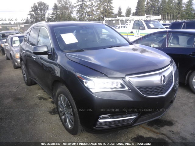 5FRYD4H47EB004253 - 2014 ACURA MDX TECHNOLOGY GRAY photo 1