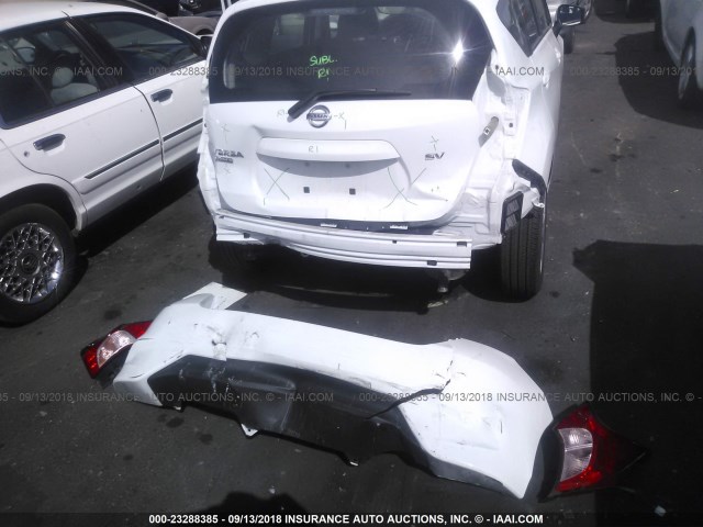3N1CE2CP3HL379662 - 2017 NISSAN VERSA NOTE S/S PLUS/SV/SL/SR WHITE photo 6