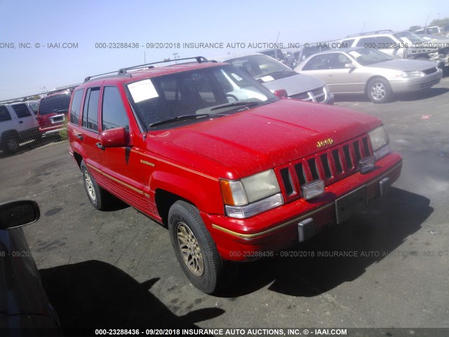 1J4GZ78Y7PC502174 - 1993 JEEP GRAND CHEROKEE LIMITED RED photo 1