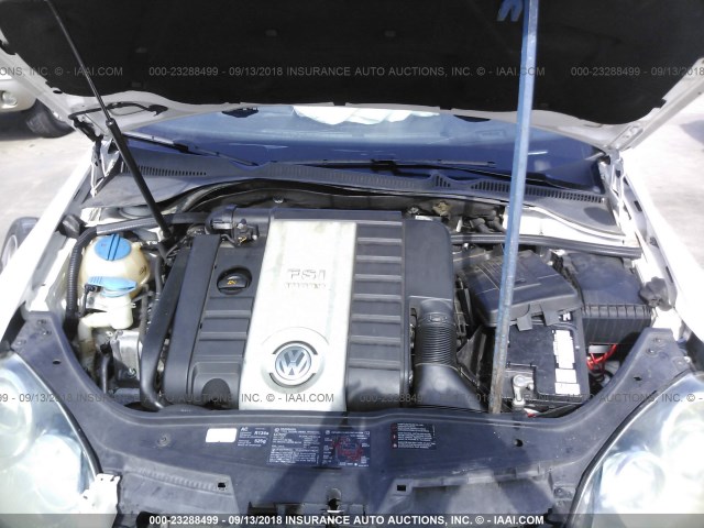 WVWFV71K46W135377 - 2006 VOLKSWAGEN NEW GTI WHITE photo 10