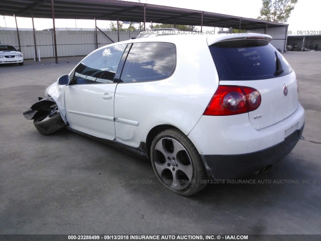 WVWFV71K46W135377 - 2006 VOLKSWAGEN NEW GTI WHITE photo 3