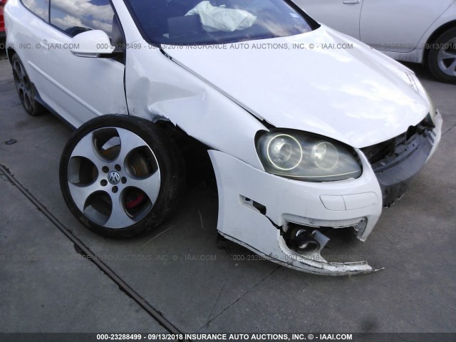 WVWFV71K46W135377 - 2006 VOLKSWAGEN NEW GTI WHITE photo 6