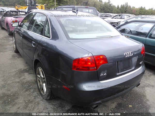 WAUDF78E36A064428 - 2006 AUDI A4 2.0T QUATTRO GRAY photo 3