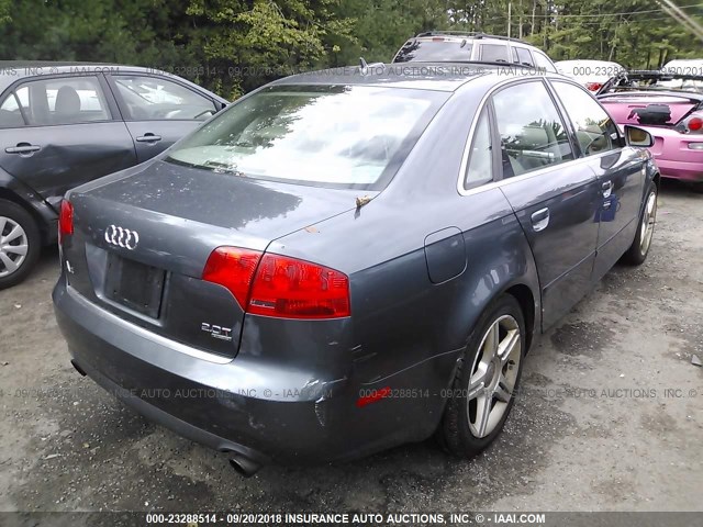 WAUDF78E36A064428 - 2006 AUDI A4 2.0T QUATTRO GRAY photo 4