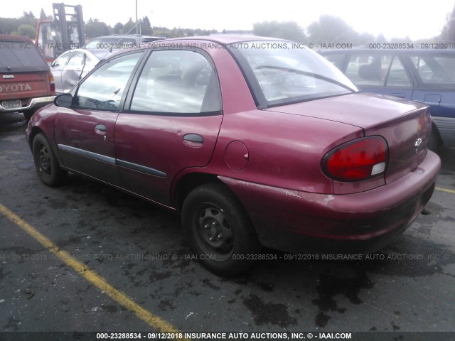 2C1MR5226X6717634 - 1999 CHEVROLET METRO LSI RED photo 3