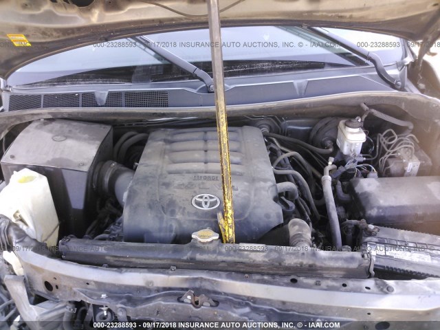 5TFDW5F10CX212681 - 2012 TOYOTA TUNDRA CREWMAX SR5 GRAY photo 10