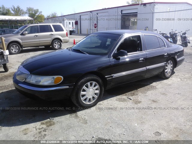 1LNHM97V4YY861946 - 2000 LINCOLN CONTINENTAL  Қара фото 2