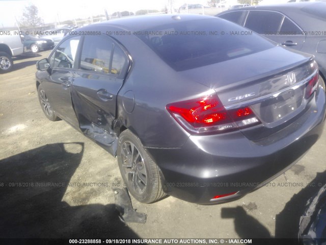 19XFB2F93DE256894 - 2013 HONDA CIVIC EXL 灰色 照片 3