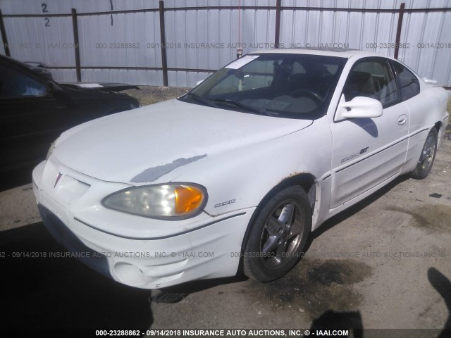 1G2NW12EX1M581007 - 2001 PONTIAC GRAND AM GT WHITE photo 2