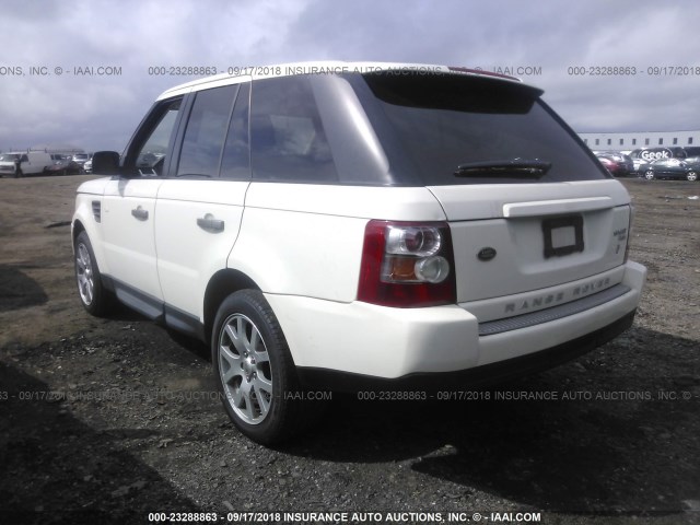 SALSF25449A206985 - 2009 LAND ROVER RANGE ROVER SPORT HSE WHITE photo 3