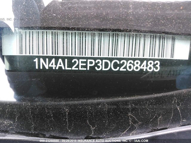 1N4AL2EP3DC268483 - 2013 NISSAN ALTIMA S 白色 照片 9