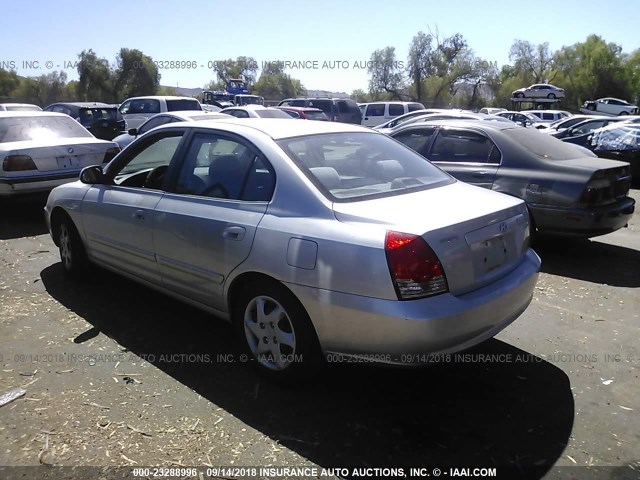 KMHDN46D65U186241 - 2005 HYUNDAI ELANTRA GLS/GT SILVER photo 3