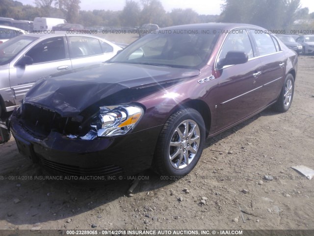 1G4HD57276U241109 - 2006 BUICK LUCERNE CXL MAROON photo 2