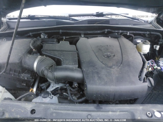 3TMDZ5BNXGM009728 - 2016 TOYOTA TACOMA DBL CAB/SR5/TRD SPORT/OR GRAY photo 10