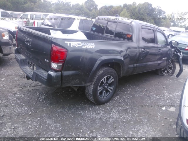 3TMDZ5BNXGM009728 - 2016 TOYOTA TACOMA DBL CAB/SR5/TRD SPORT/OR GRAY photo 4