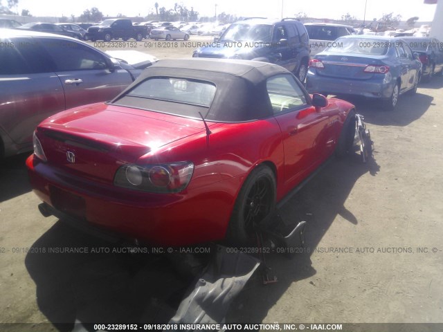 JHMAP11483T005150 - 2003 HONDA S2000 RED photo 4