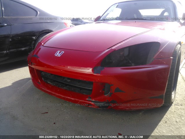 JHMAP11483T005150 - 2003 HONDA S2000 RED photo 6