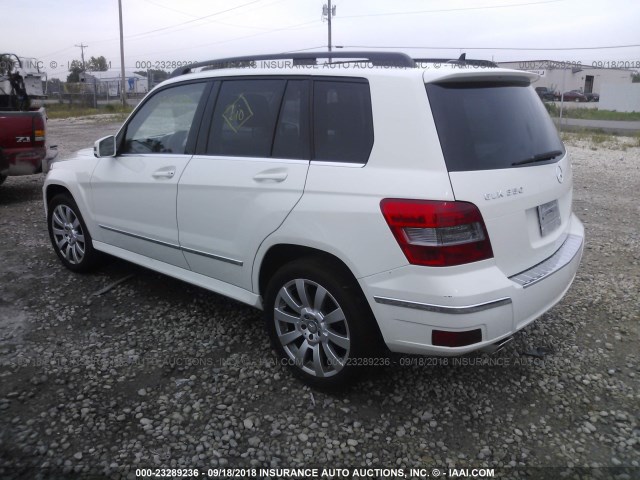 WDCGG8HBXBF557880 - 2011 MERCEDES-BENZ GLK 350 4MATIC WHITE photo 3