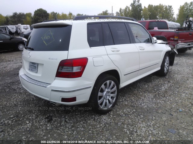 WDCGG8HBXBF557880 - 2011 MERCEDES-BENZ GLK 350 4MATIC WHITE photo 4