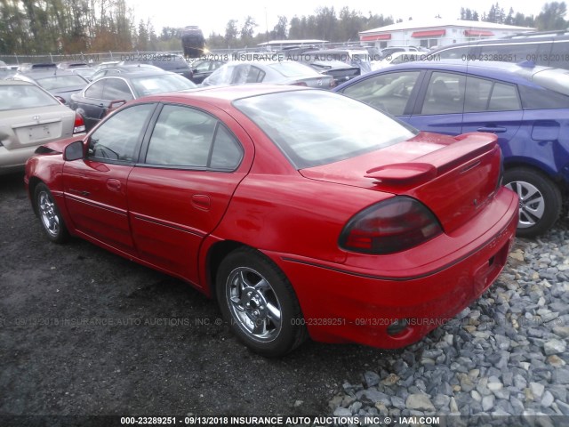 1G2NW52E22C184504 - 2002 PONTIAC GRAND AM GT RED photo 3