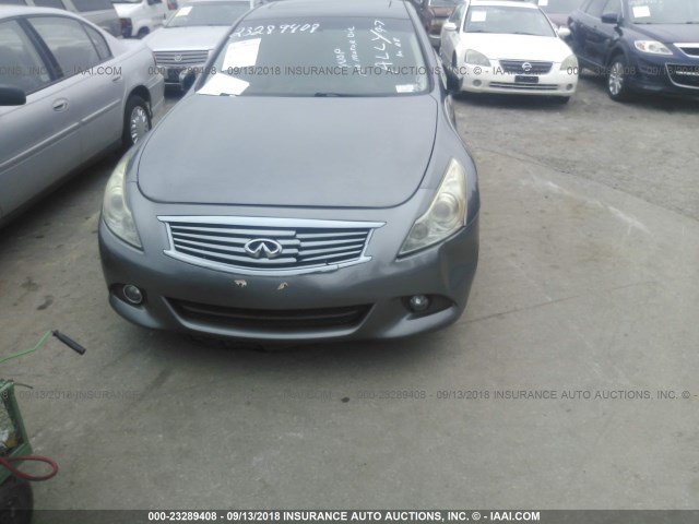 JN1DV6AR2BM650594 - 2011 INFINITI G25 GRAY photo 6