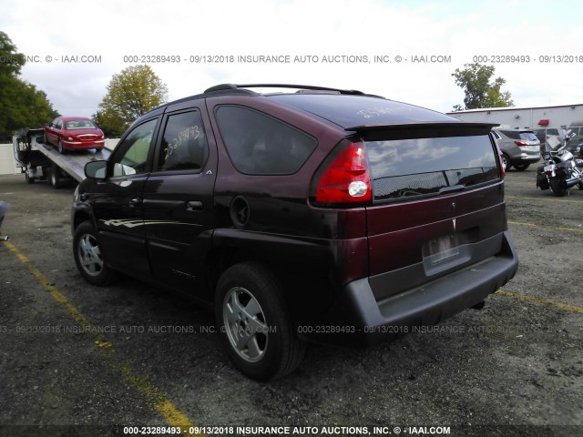 3G7DA03E32S608448 - 2002 PONTIAC AZTEK BURGUNDY photo 3