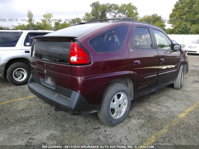 3G7DA03E32S608448 - 2002 PONTIAC AZTEK BURGUNDY photo 4