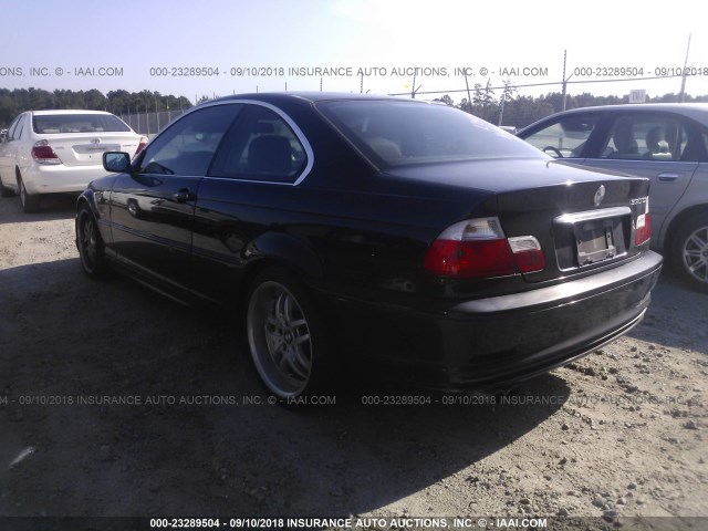 WBABN53442JU27469 - 2002 BMW 330 CI BLACK photo 3