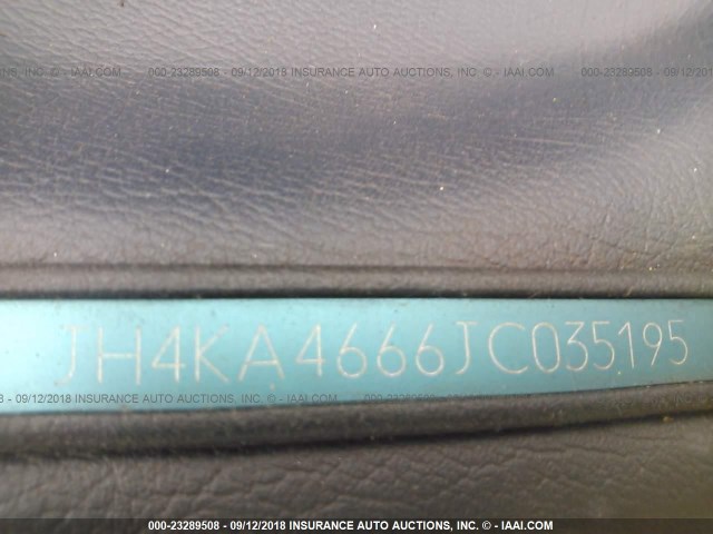 JH4KA4666JC035195 - 1988 ACURA LEGEND LS BLACK photo 9