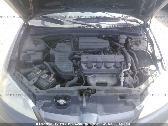 2HGES16385H584465 - 2005 HONDA CIVIC DX VP GRAY photo 10
