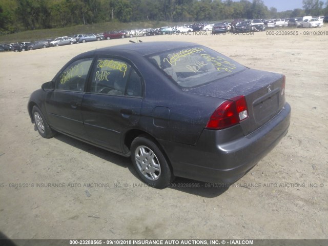 2HGES16385H584465 - 2005 HONDA CIVIC DX VP GRAY photo 3